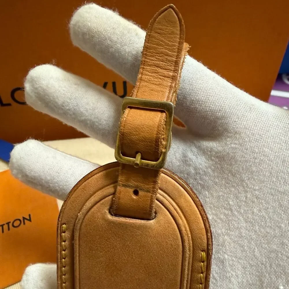 Louis Vuitton Vachetta Leather Luggage Tag and Poignet Authentic NO BOX
